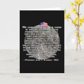 Das JFK Zitat, das Menschen zum Mond schickte Karte (Gelbe Blume)