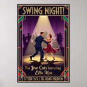 Das Jive Cats Swing Night Vintage Poster (Vorne)