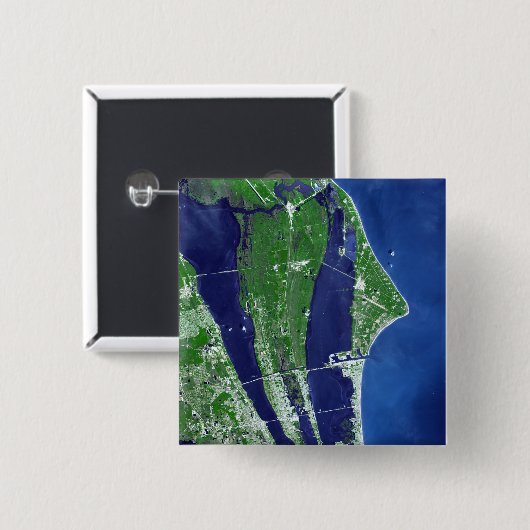 Das John F Kennedy Space Center Button (Vorne & Hinten)