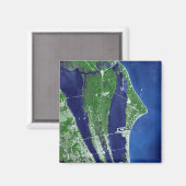 Das John F Kennedy Space Center Magnet (Vorderseite/Rückseite)