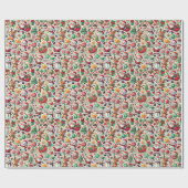 Das Jolly-Wrapping-Papier des Weihnachtsmanns Geschenkpapier (Flach)