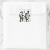Das Journal "Le Charivari" Quadratischer Aufkleber (Tasche)