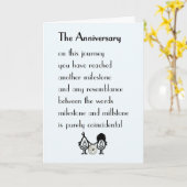 Das Jubiläum - ein lustiges Hochzeitgedicht Karte (Gelbe Blume)