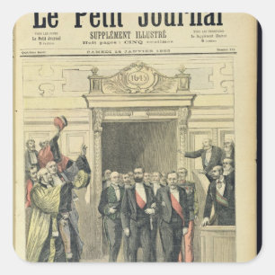 Das Jubiläum von Louis Pasteur beim Sorbonne Quadratischer Aufkleber