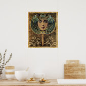 Das Jugendstil-Blickfeld Poster (Küche)