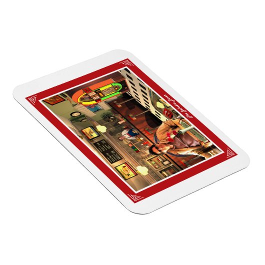 Das Jukebox-Diner Magnet (Rechte Seite)