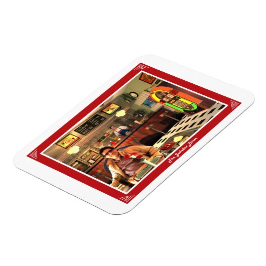 Das Jukebox-Diner Magnet (Linke Seite)