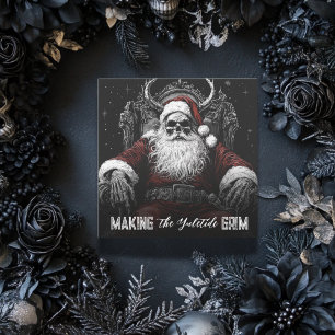 Das Julfest Düster machen   Gotischer Skelett-Weih Feiertagskarte