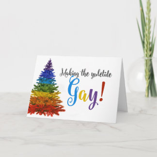 Das Julfest schwul machen! Feiertagskarte