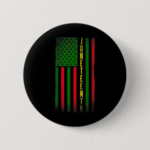 Das Juneteente Afrika faht schwarzafrikanische Fla Button