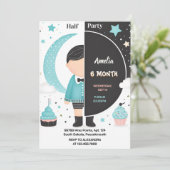 Das Junge Mädchen 6 Monate Halbjahr Party Halbpens Einladung (Stehend Vorderseite)