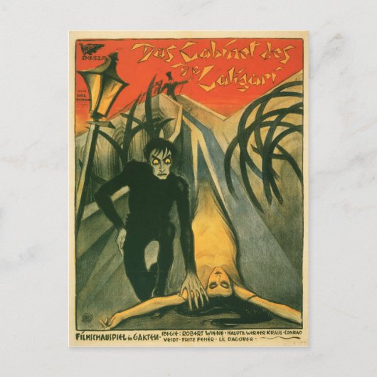 Das Kabinett von Dr. Caligari Filmplakat Postkarte (Vorderseite)