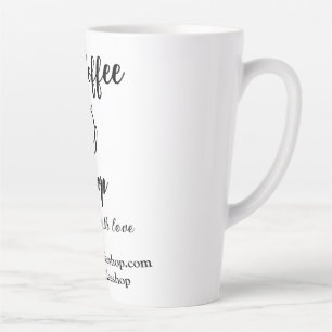 Das Kaffeehaus und das Website-Sozial-Media-Geschä Milchtasse