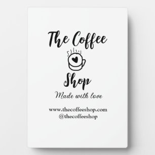 Das Kaffeehaus und das Website-Sozial-Medien-Gesch Fotoplatte