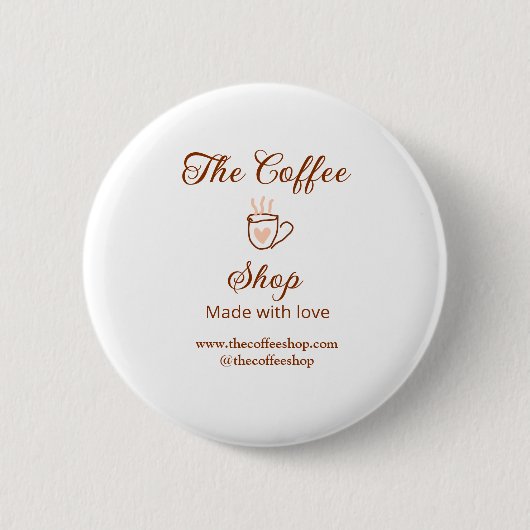 Das Kaffeehaus und Website Social Media Geschäft Button (Vorderseite)