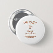 Das Kaffeehaus und Website Social Media Geschäft Button (Vorne & Hinten)