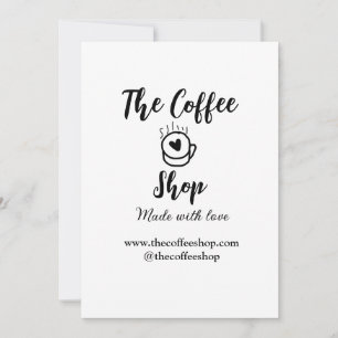 Das Kaffeehaus und Website Social Media Geschäft  Einladung