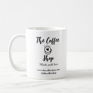 Das Kaffeehaus und Website Social Media Geschäft Kaffeetasse