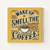 Das Kaffeemaschine geweckt und riechen Notizblock (Rückseite)