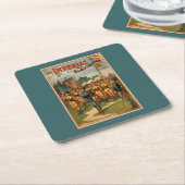 Das KaiserBurlesquers weibliche Soldat-Spiel Rechteckiger Pappuntersetzer (angewinkelt)