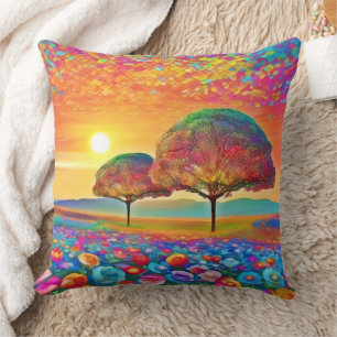 Das Kaleidoskop der Sonnenuntergang Kissen