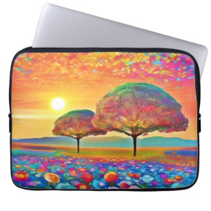 Das Kaleidoskop der Sonnenuntergang Laptopschutzhülle