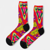 das Kaleidoskop des Lebens Socken (Linkes Detail)