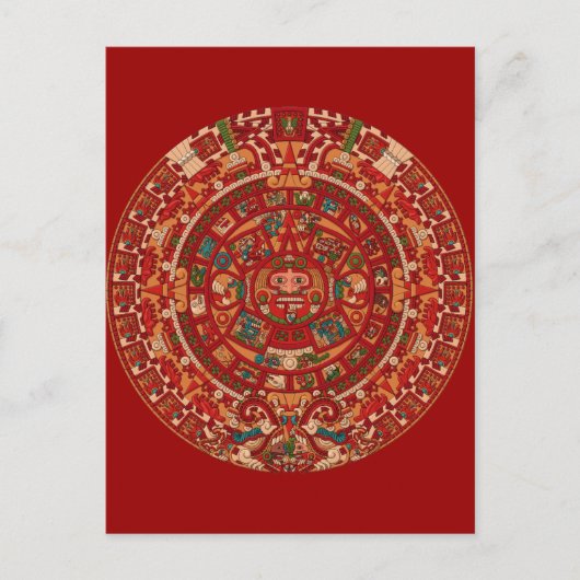Das Kalenderrad der Maya (Aztec) Postkarte (Vorderseite)