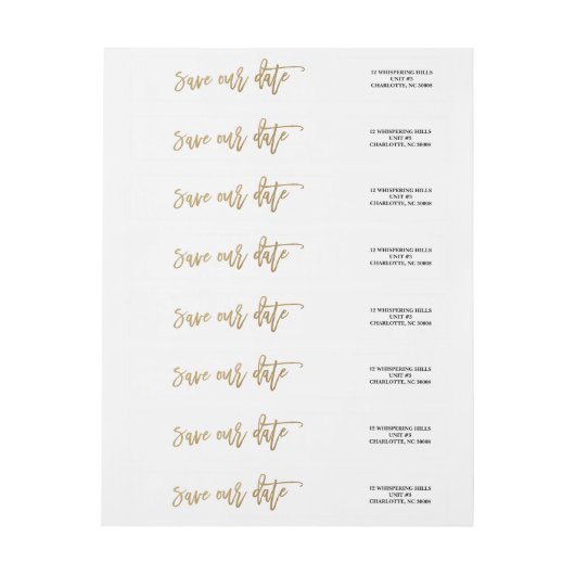 Das Kalligraphierücksendetikett gerettet (Bogen)