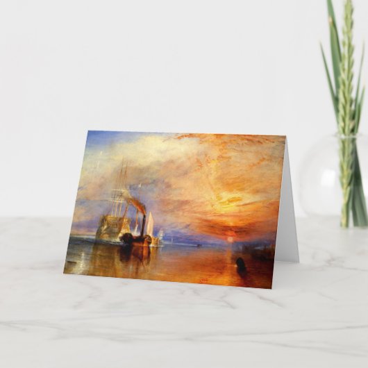 Das kämpfende Temeraire, J.M.W. Turner Karte (Vorderseite)