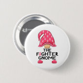 Das Kämpfer-Gnome - Brustkrebs-Bewusstsein Button (Vorne & Hinten)