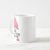 Das Kämpfer-Gnome - Brustkrebs-Bewusstsein Kaffeetasse (Vorderseite Links)