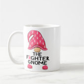 Das Kämpfer-Gnome - Brustkrebs-Bewusstsein Kaffeetasse (Links)