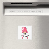 Das Kämpfer-Gnome - Brustkrebs-Bewusstsein Magnet (In Situ (Geschirrspüler))