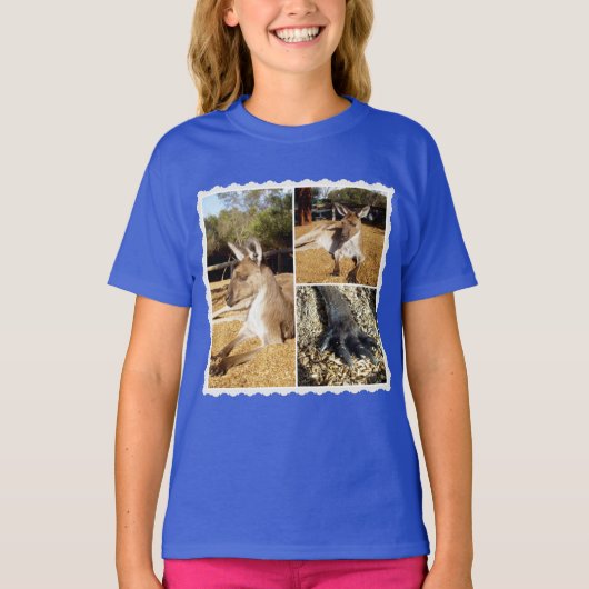 Das Kangaroo Picture Collage, Girls Tshirt (Vorderseite)