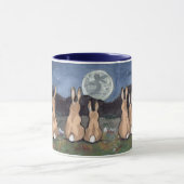 "Das Kaninchen auf dem Mond" Das charmante Origina Tasse (Zentrum)