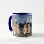 "Das Kaninchen auf dem Mond" Das charmante Origina Tasse (Vorderseite Links)