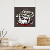 Das Kaninchen Caerbannog Poster (Küche)