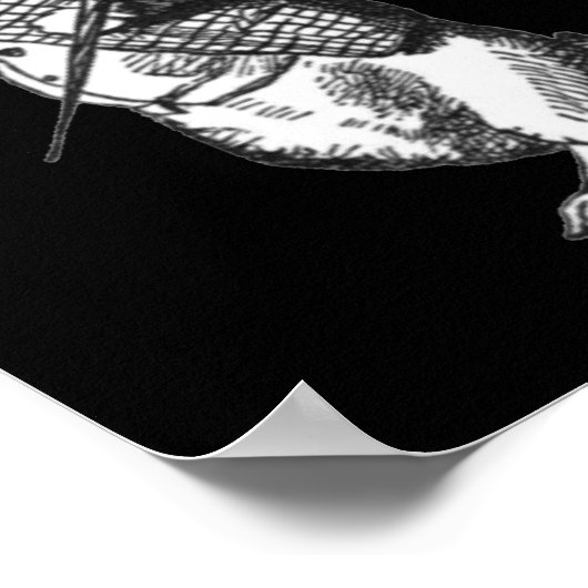 Das Kaninchen, das Hatter & Alice Wonderland Poste Poster (Ecke)