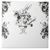 Das Kaninchen der Königin - Vintage Fliese (Vorderseite)