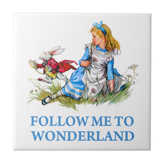 Das Kaninchen erklärt Alice, "Follow-me nach Fliese (Vorderseite)