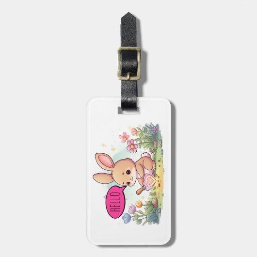 Das Kaninchen Gepäckanhänger (Vorderseite vertikal)