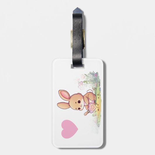 Das Kaninchen Gepäckanhänger (Rückseite vertikal)
