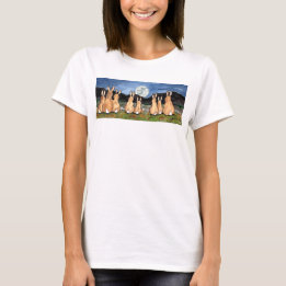 "Das Kaninchen im Mond" Kaninchen-Familien-T - T-Shirt