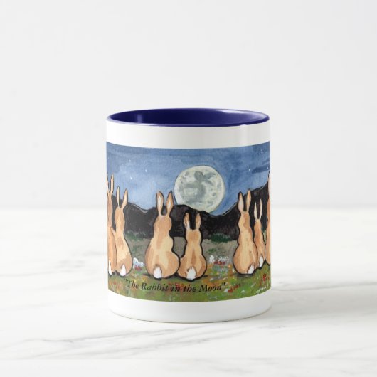 "Das Kaninchen im Mond" Tasse (Zentrum)