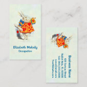 Das Kaninchen in der Alice im Wunderland - Visiten Visitenkarte (Vorne/Hinten)