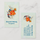 Das Kaninchen in der Alice im Wunderland - Visiten Visitenkarte (Vorne/Hinten)