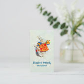 Das Kaninchen in der Alice im Wunderland - Visiten Visitenkarte (Stehend Vorderseite)