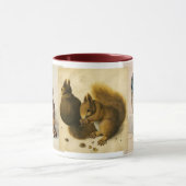 Das Kaninchen (Junghaar), Eichhörnchen und Eule Tasse (Zentrum)