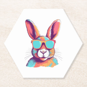 Das Kaninchen mit einer Brille verschmieren Untersetzer
